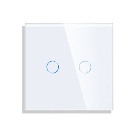 Frontal cristal blanco KOOB 2 botones, 1 Módulo