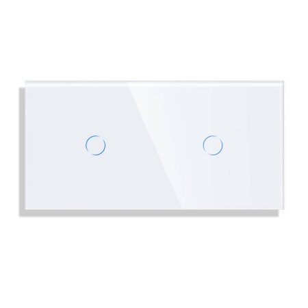 Frontal cristal blanco KOOB 2 botones, 2 Módulos