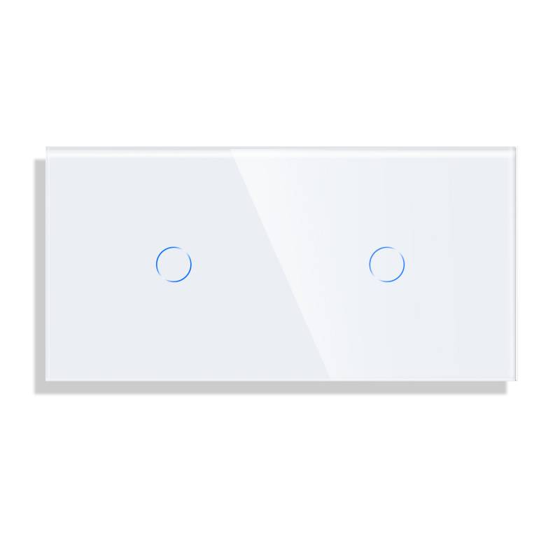Frontal cristal blanco KOOB 2 botones, 2 Módulos