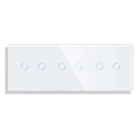 Frontal cristal blanco KOOB 6 botones, 3 Módulos