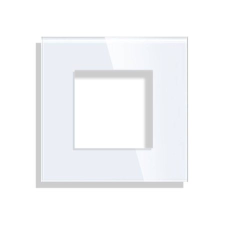 Frontal socket cristal blanco KOOB, 1 Módulo