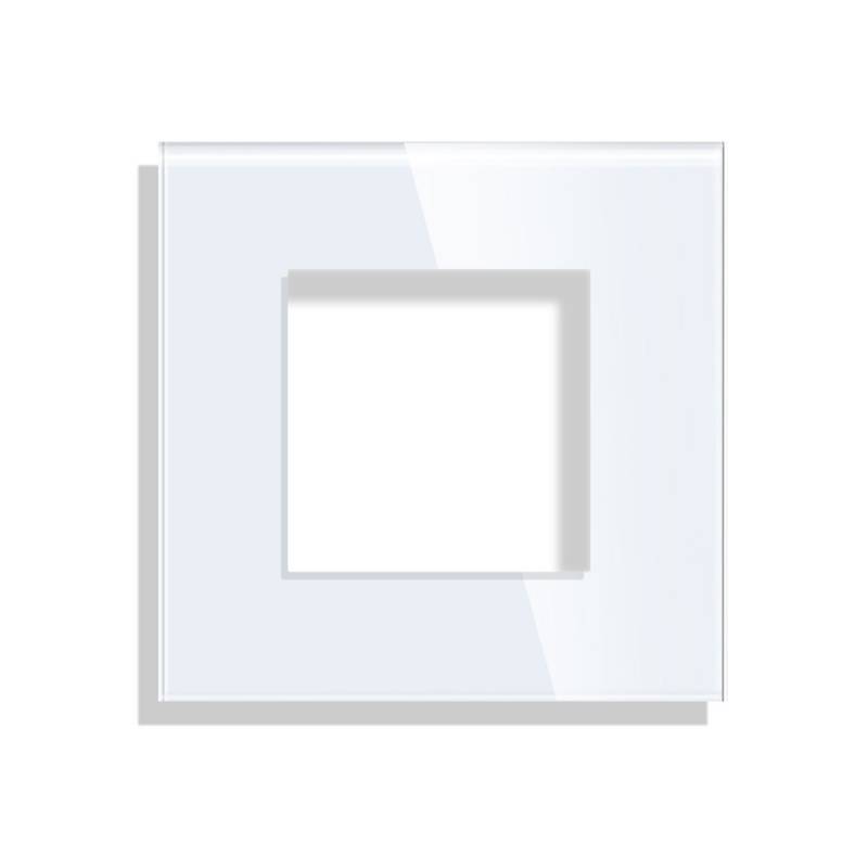 Frontal socket cristal blanco KOOB, 1 Módulo