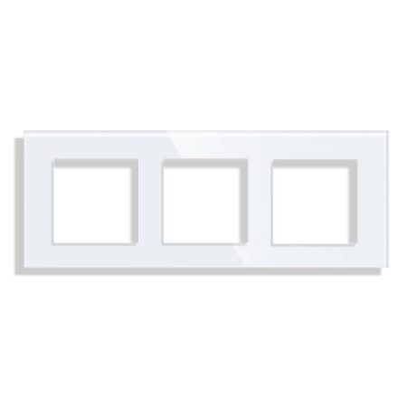 Frontal socket cristal blanco KOOB, 3 Módulos