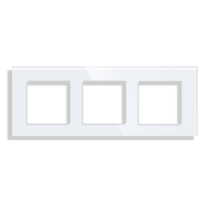 Frontal socket cristal blanco KOOB, 3 Módulos
