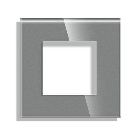 Frontal socket cristal gris KOOB, 1 Módulo