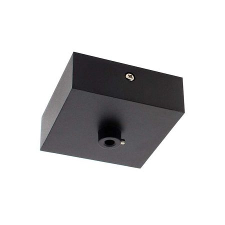 Florón cuadrado negro, 80x80mm, Ø6mm