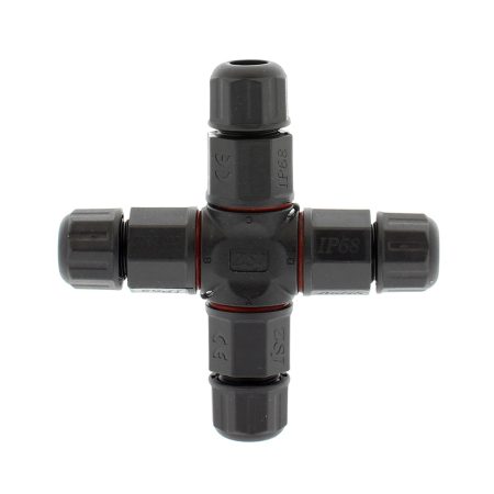 Conector X IP68, 100mm, Ø10-6mm, 3 cables 0.5-2.5mm2, 16A