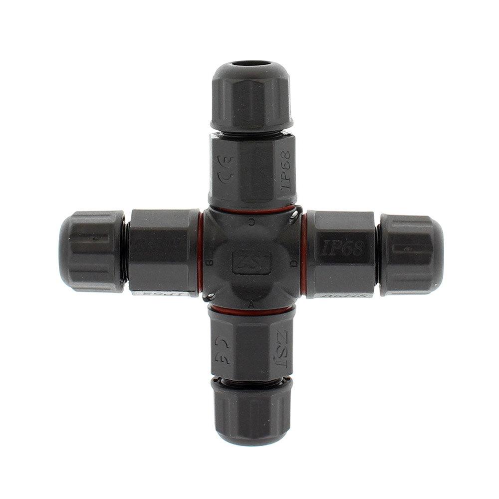 Conector X IP68, 100mm, Ø10-6mm, 3 cables 0.5-2.5mm2, 16A