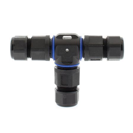 Conector T IP68, 110mm, Ø12-6mm, 3 cables 0.5-2.5mm2, 16A