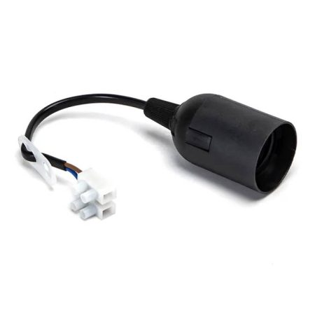 Portalámparas casquillo E27 negro con cable