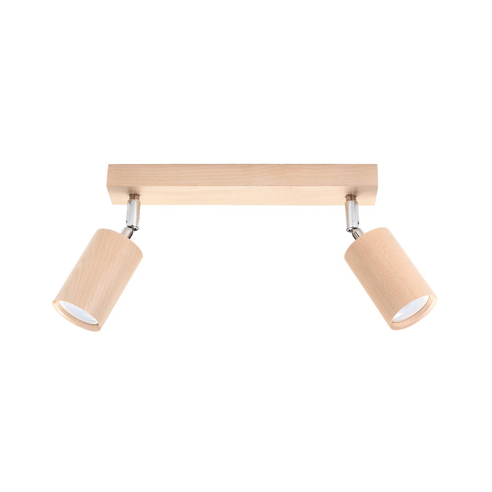 Aplique de techo BERG 2 de madera, GU10