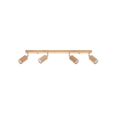 Aplique de techo BERG 4, madera natural, GU10