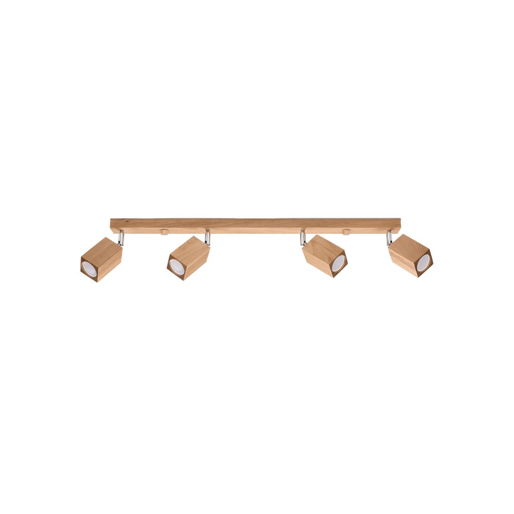 Aplique de techo KEKE 4, roble, GU10