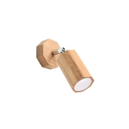 Aplique de pared ZEKE, roble, GU10