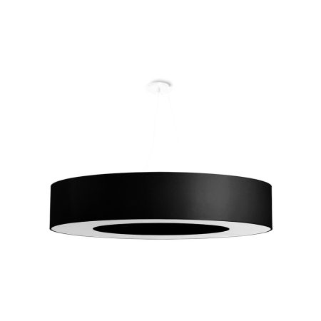 Lámpara suspendida SATURNO 90 negra, E27