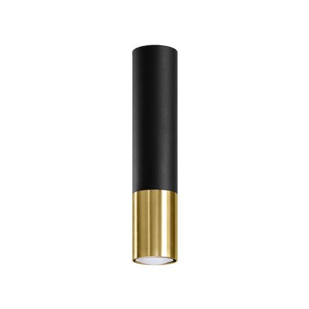 Aplique de techo LOOPEZ negro, GU10/dorado