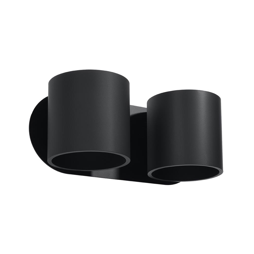 Aplique de pared ORBIS 2 negro, G9