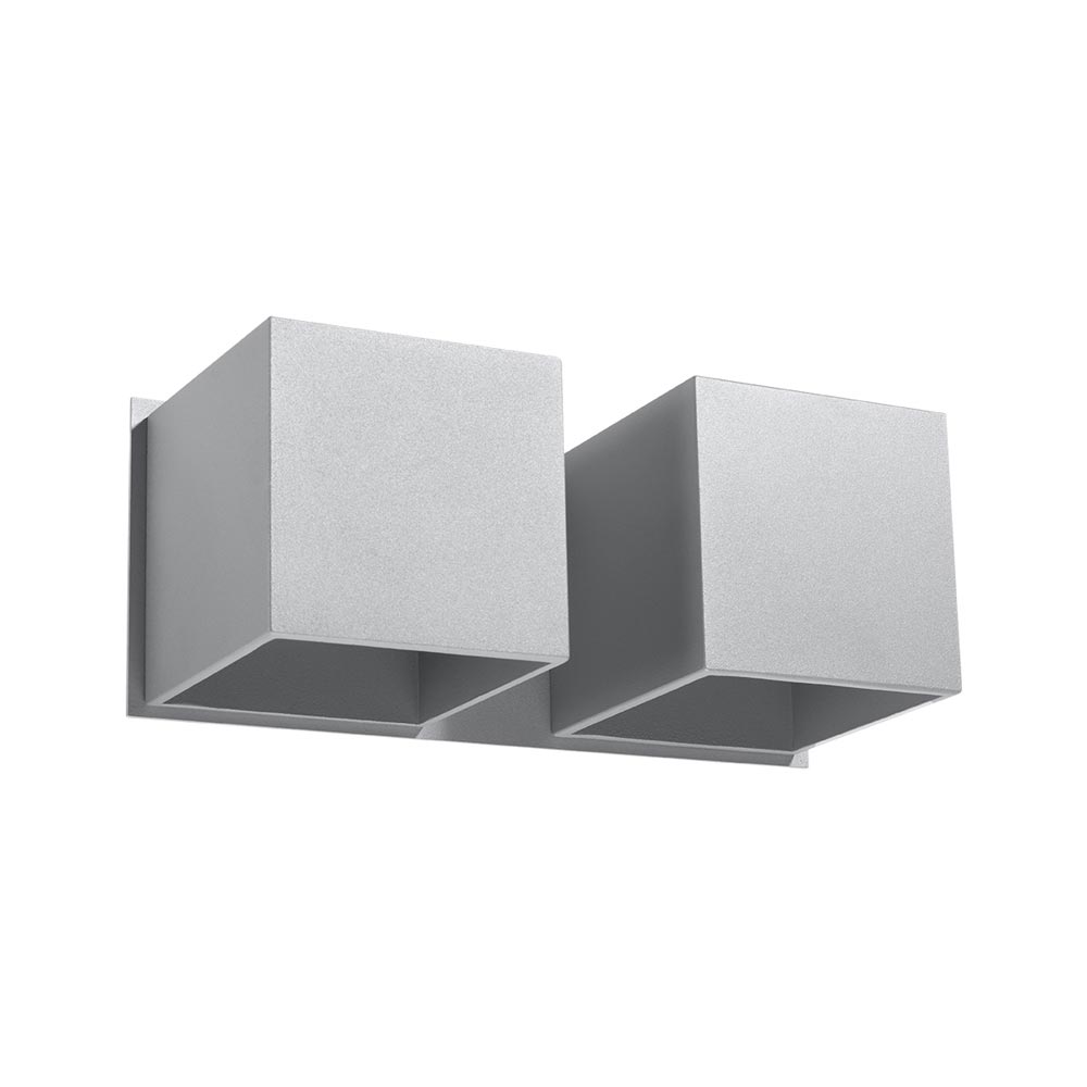 Aplique de pared QUAD 2 gris, G9