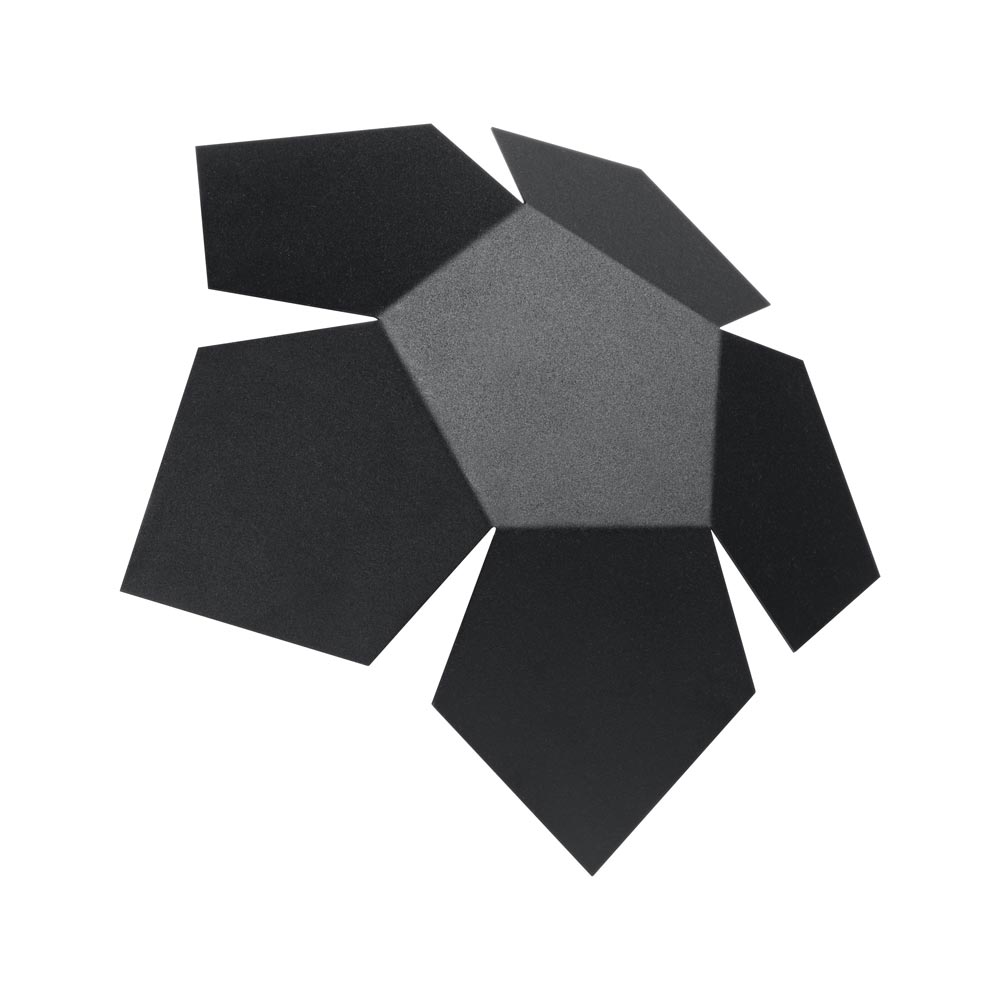 Aplique de pared PENTA negro, G9