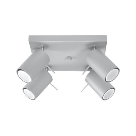 Aplique de techo RING 4 gris, GU10
