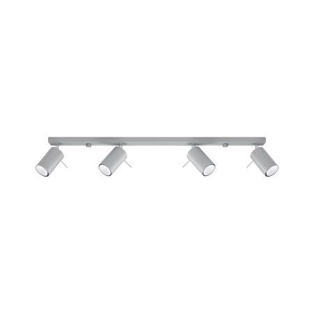 Aplique de techo RING 4L gris, GU10