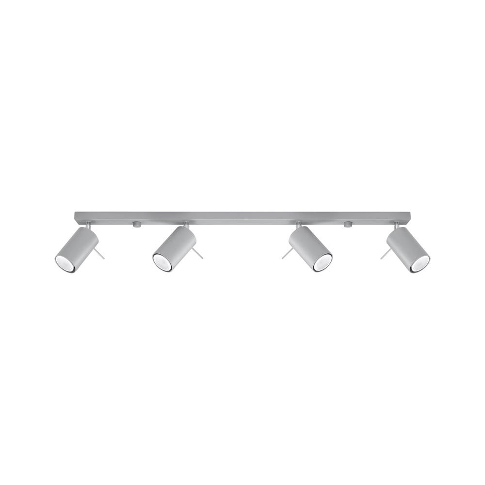 Aplique de techo RING 4L gris, GU10
