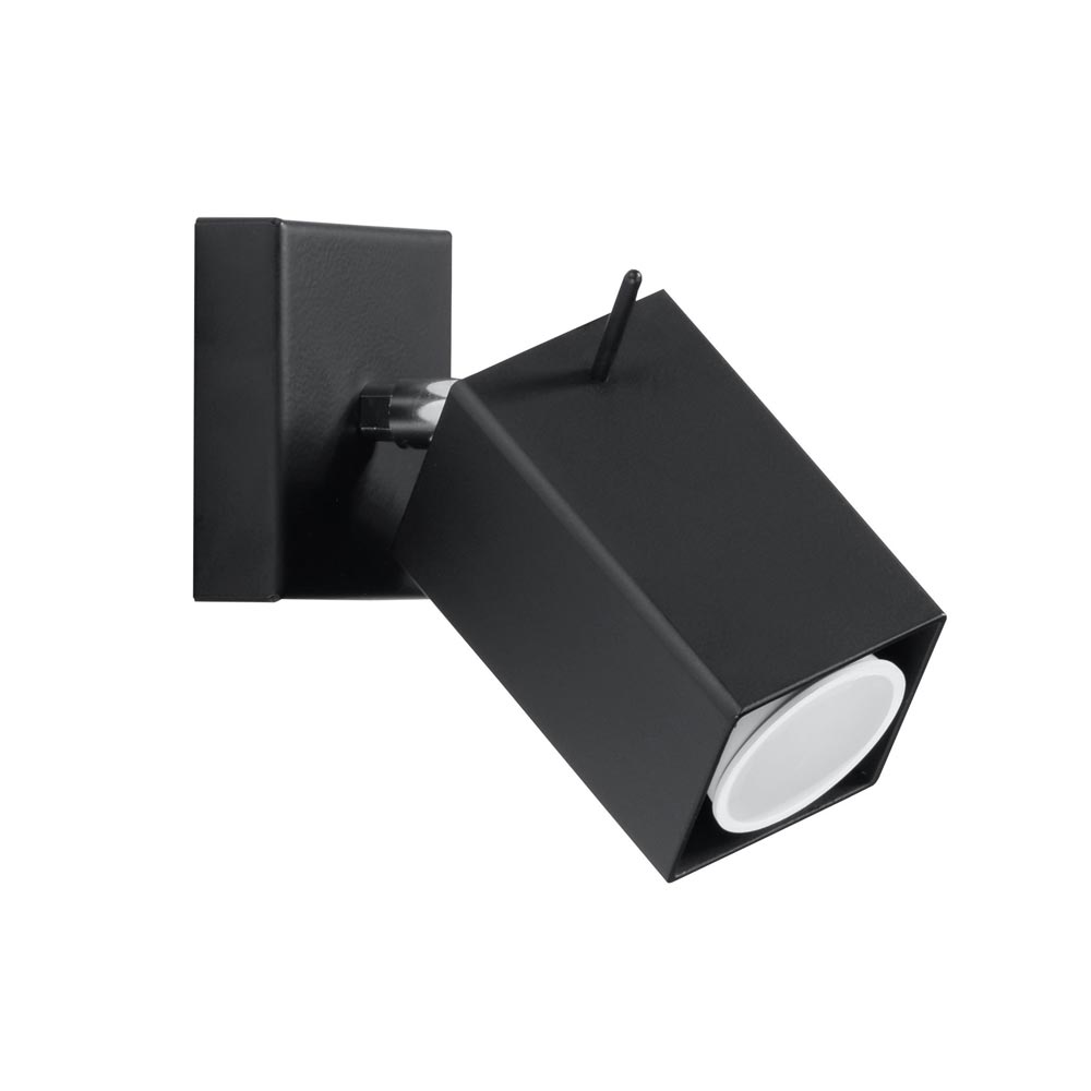 Aplique de pared MERIDA negro, GU10