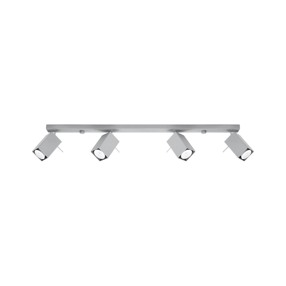 Aplique de techo MERIDA 4L gris, GU10