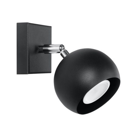 Aplique de pared OCULARE negro, GU10