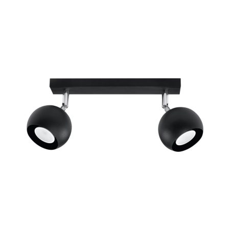 Aplique de techo OCULARE 2 negro, GU10