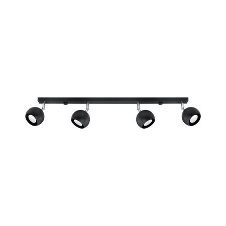 Aplique de techo OCULARE 4L negro, GU10