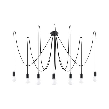 Lámpara suspendida EDISON 7 negro, E27