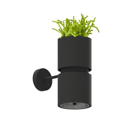 Aplique de pared KUKKIA negro, GU10