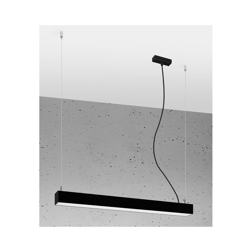 Lámpara de techo PINNE LED LED 65 negro, 22W