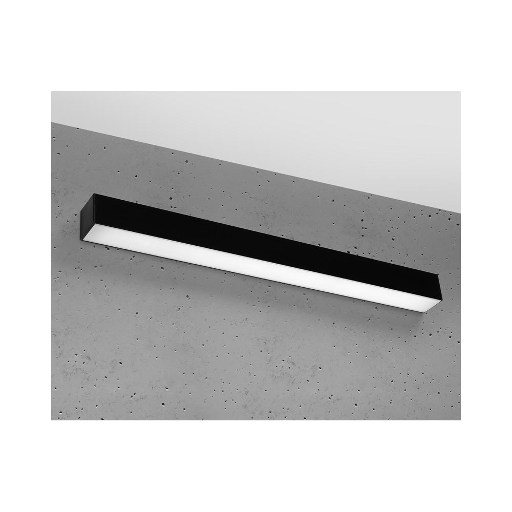 Aplique de pared PINNE LED 65 negro, 22W